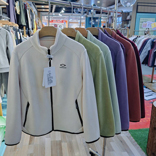 2025柯菲乐秋冬新款 休闲运动外套 6803女士摩登云感抓绒衣立领长袖