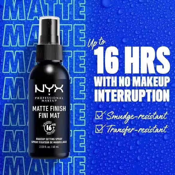 美国NYX定妆喷雾持久控油防水防汗油皮干皮不易脱妆雾面哑光便携