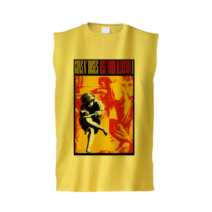 AC/DC摇滚老炮铁娘子metallica枪花gunsnroses无袖T夏季坎肩背心