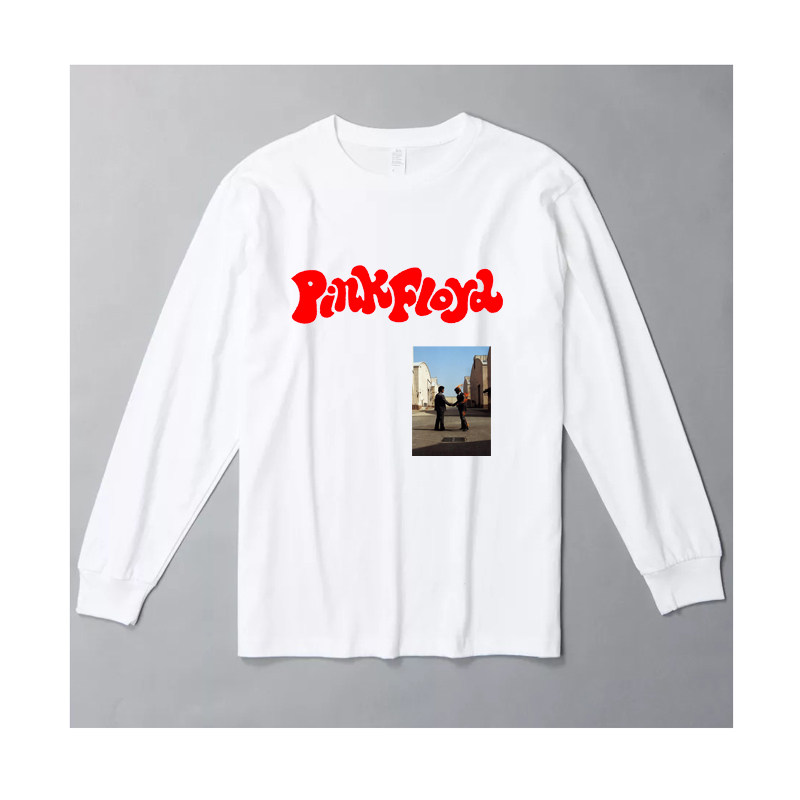pinkfloyd平克嚎叫人脸wishyouwerehere印花重磅纯棉长袖T恤卫衣