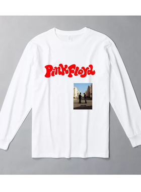 pinkfloyd平克嚎叫人脸wishyouwerehere印花重磅纯棉长袖T恤卫衣