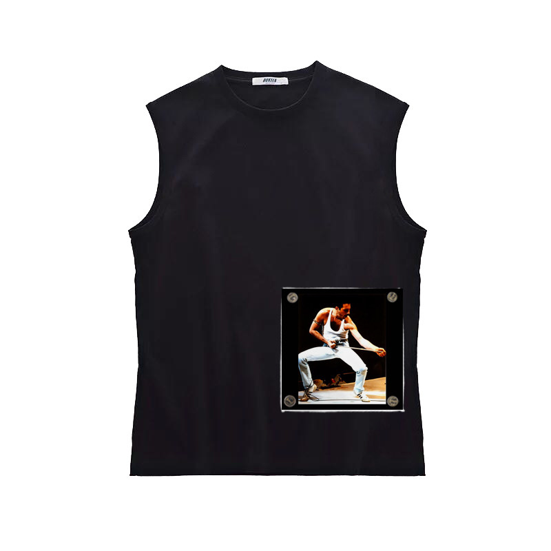 queen the who皇后乐队复古摇滚60年代朋克纯棉无袖坎肩背心t恤