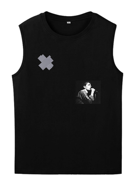 joy division ian curtis快乐分裂胶布贴纸印无袖坎肩背心T shirt