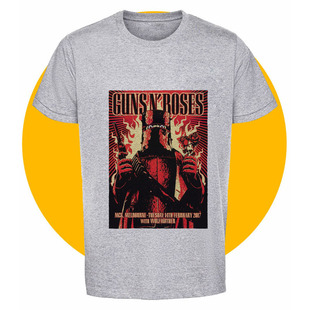 枪花 枪炮玫瑰 流行金属 guns n roses gnr 世界巡演 印花短袖T恤