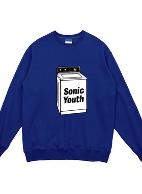 sonic-youth音速青年噪音朋克洗衣机印花punk圆领卫衣外套