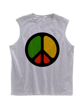 lion of zion 雷鬼狮子跳舞印花夏季宽松舒适莫代尔无袖坎肩背心T