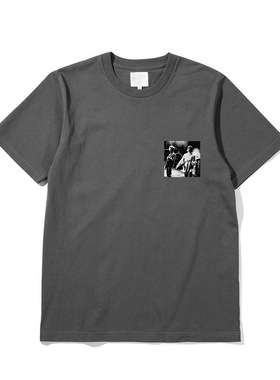 oasis 年轻的时候 黑白照片 胶印 摇滚低调 纯棉短袖圆领无袖T恤