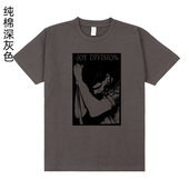 division punk Ian joy Curtis post 摇滚乐队印花纯棉T体恤衫