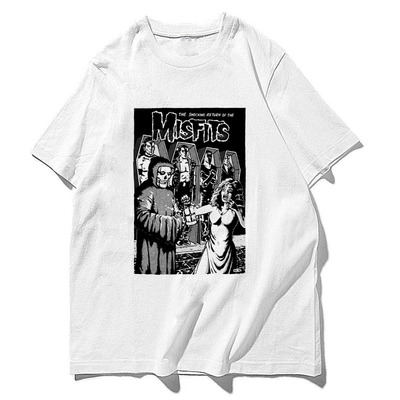 The misfits 乐队 摇滚 朋克 个性复古 短袖棉T恤