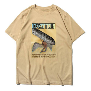 齐柏林飞艇led zeppelin jimi hendrix 经典摇滚纯棉T恤