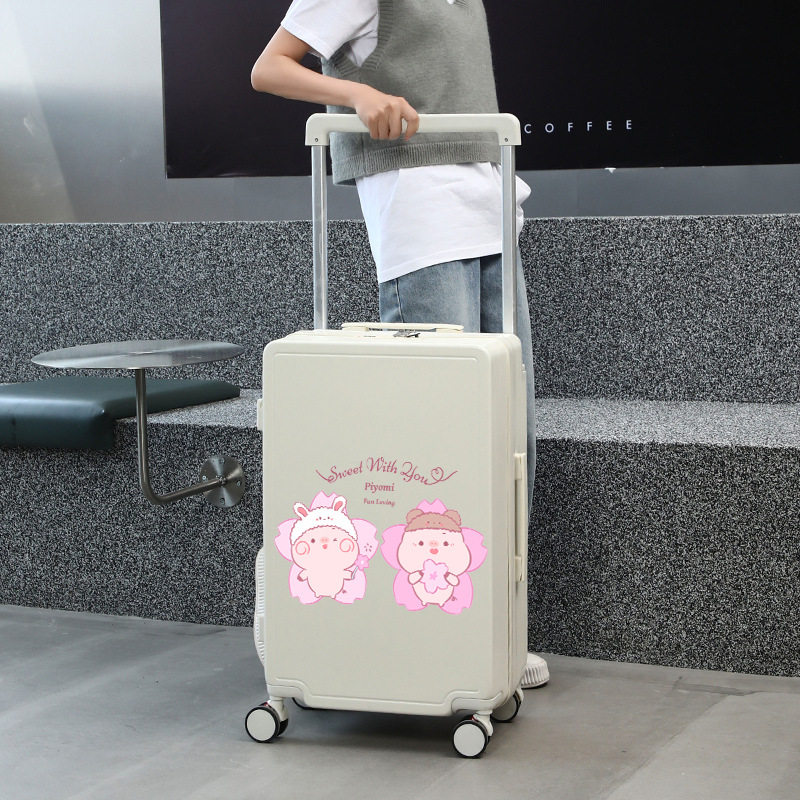 2025新款行李箱潮流男女高中大学生20寸24宽拉杆旅行piyo皮哟小猪