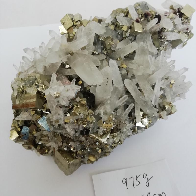 天然水晶黄铁矿立方体矿石标本矿物晶体大冶冯家山 Crystal