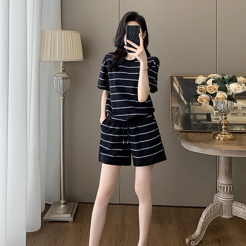 高级感韩系休闲运动套装女夏新款