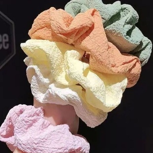 简约皮筋肥肠发绳促销 泡芙大肠发圈女丸子头扎头绳学生韩版 夏季