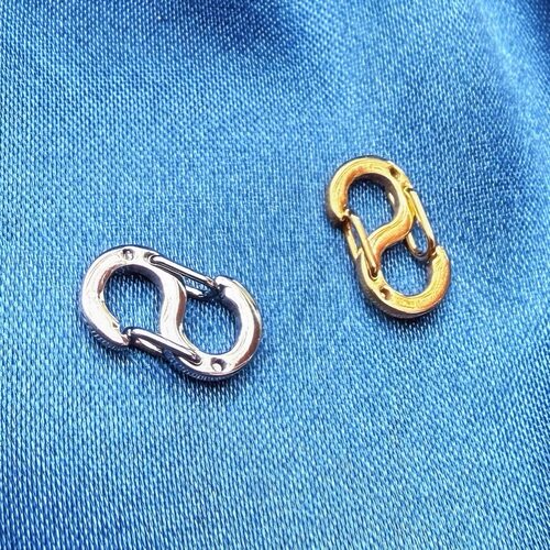 钛钢镀金项链DIY首饰双开口S扣头Y字链吊坠手链延长挂扣修复配件