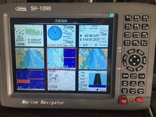船用GPS导航仪海图仪AIS避碰仪鱼探仪多功能四合一顺航SH 1098AF