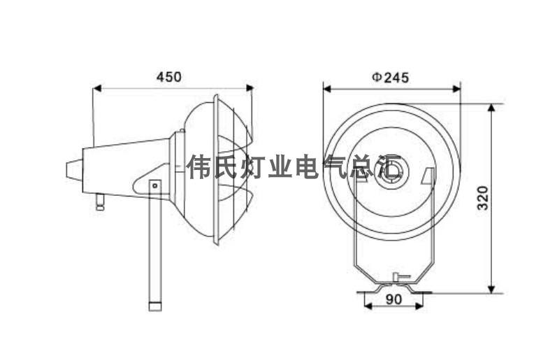 船用不锈钢投光灯艇机投光灯台湾灯反射工作灯可替代FDL-R13 500W 家装灯饰光源 其它灯具灯饰 原图主图