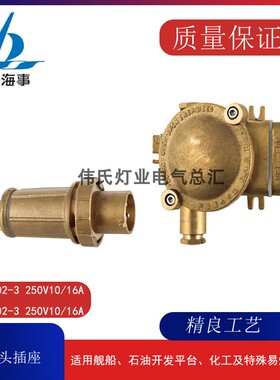 海星海事 船用铜质防爆插头dCTH202-3 DCZH202-1/2/3 CT6 CCS直销
