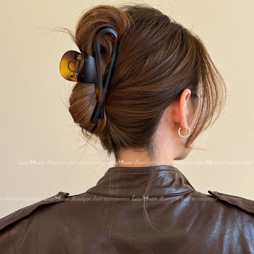 简约耐看~复古亚克力抓夹发夹