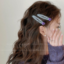 小清新 温柔爱心毛线侧边夹女气质简约侧边夹刘海夹高级感发饰