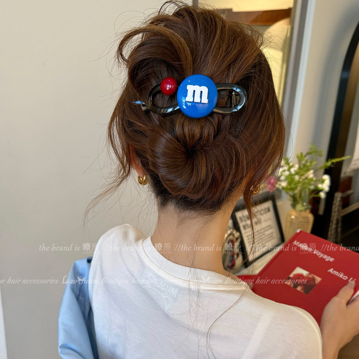 韩系小众设计M豆一字扭扭夹