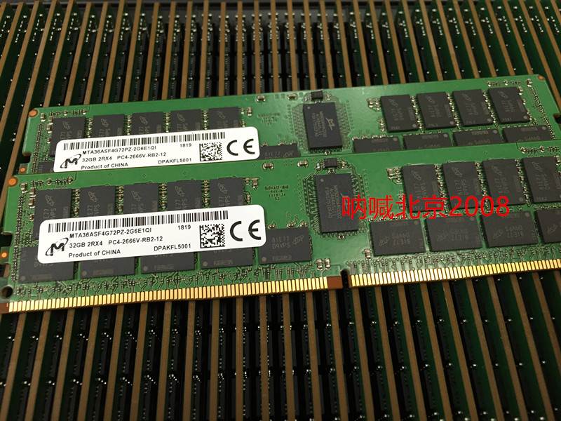 镁光原厂 32G 2RX4 PC4-2666V DDR4 2666MHZ ECC REG服务器内存