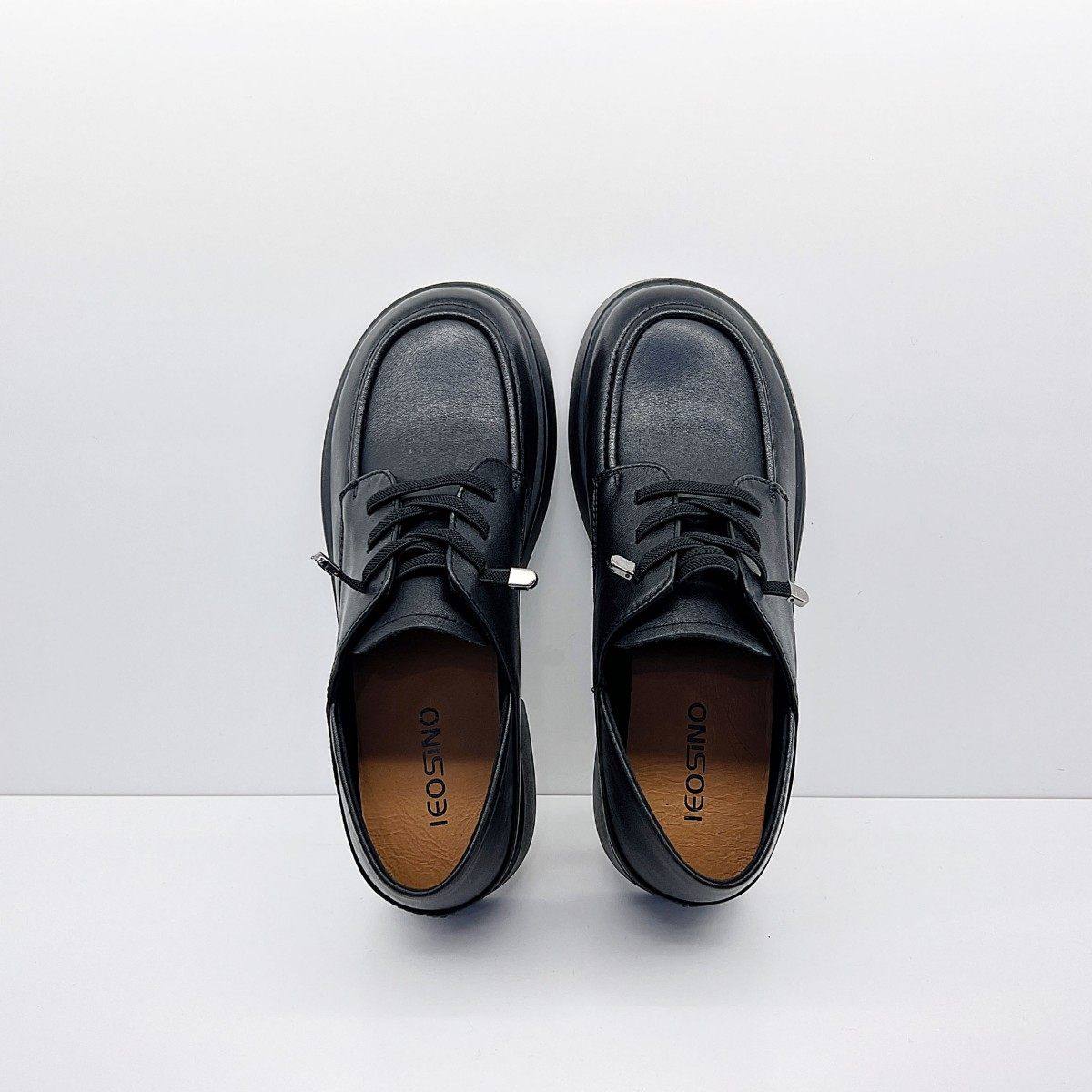 佰诗奴女鞋702632720真皮一脚蹬圆头单鞋休闲通勤百搭黑色深口鞋,女鞋,深口单鞋,淘宝优惠券,粉丝福利购,淘宝优惠卷