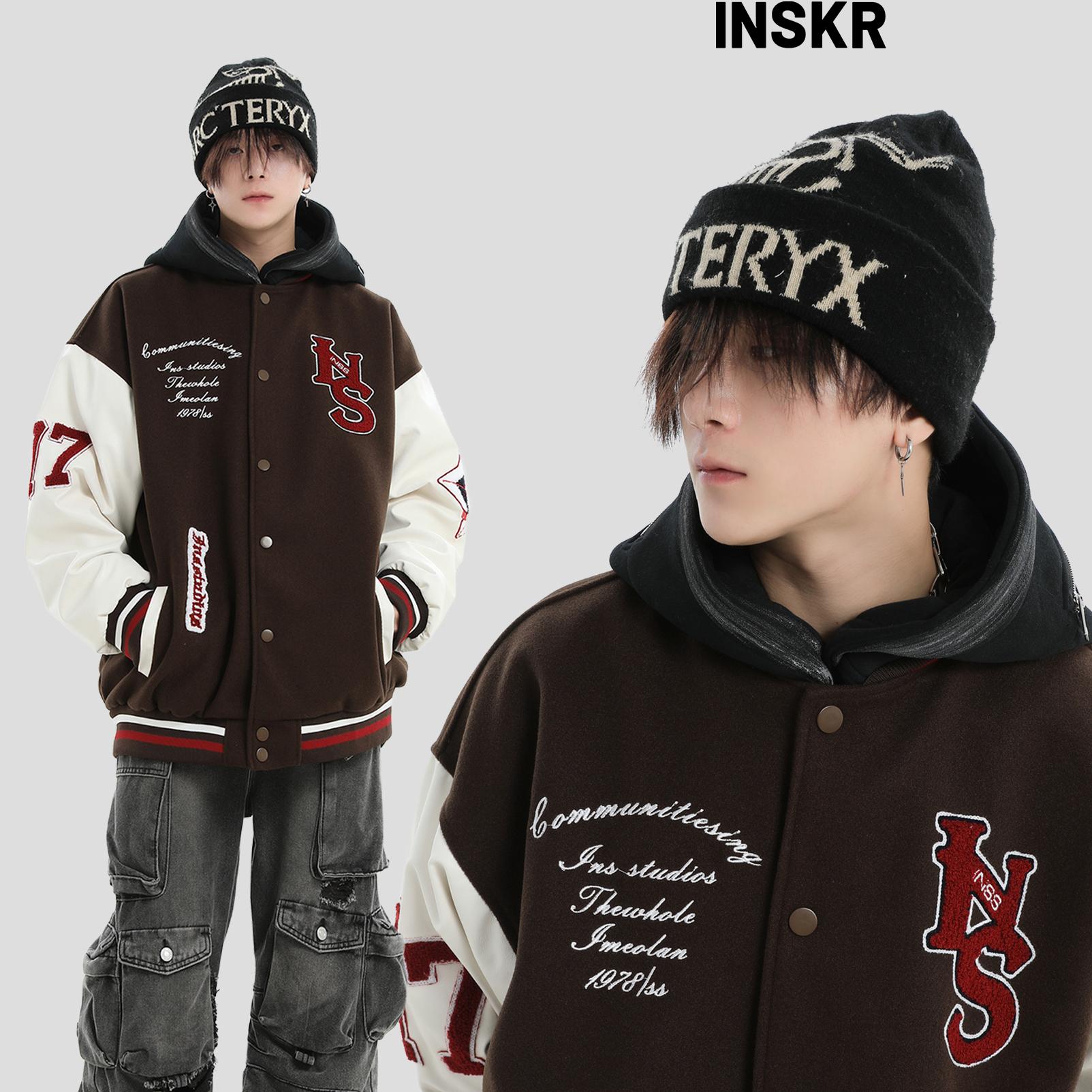【INSKR】复古撞色棒球服外套