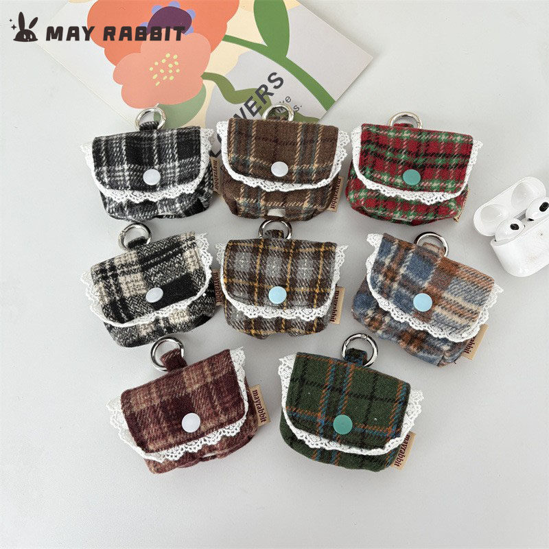 MAYRABBIT复古毛呢耳机保护套