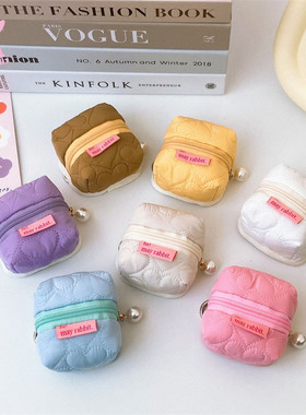 七公主的口袋 柔软防摔耳机包挂件迷你可爱AirPods蓝牙耳机保护套