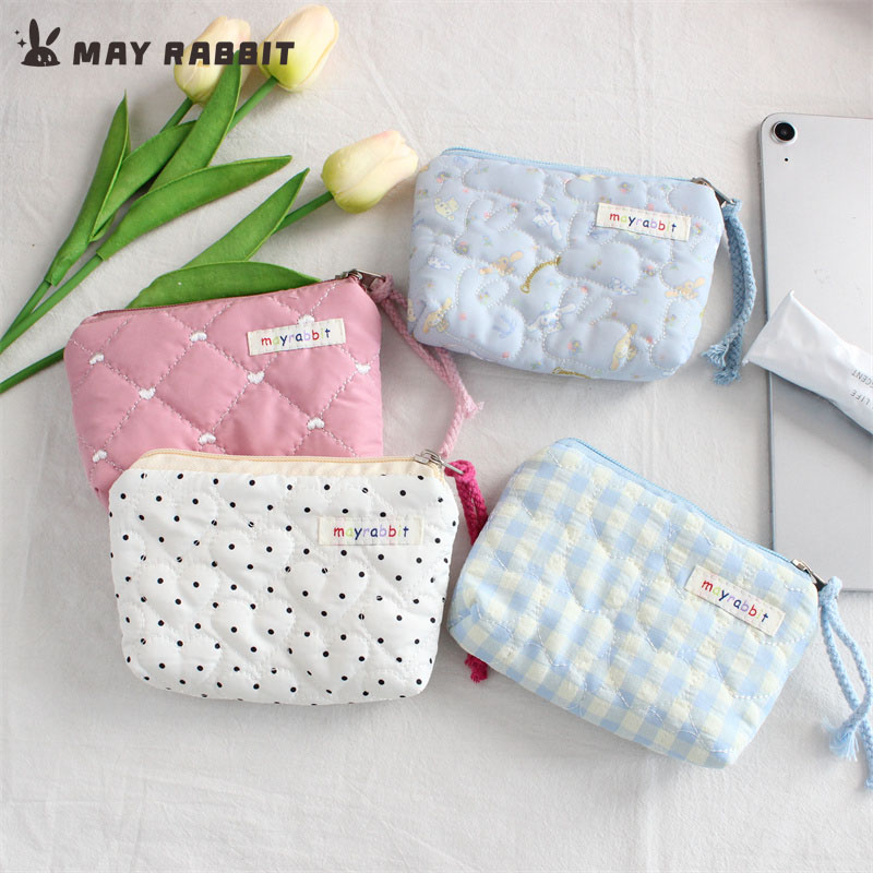 MAYRABBIT韩系绗棉爱心系绳小包