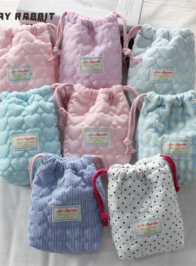 MAYRABBIT 韩系简约抽绳束口袋相机拍立得防摔收纳包杂物整理包袋