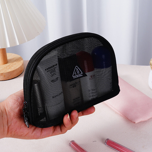化妆包大容量2025新款手拿潮流收纳袋网纱收纳包3CEO款旅行便携韩
