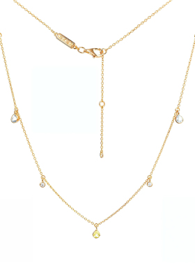 LuvLoops宝石银镀金项链一帧春光