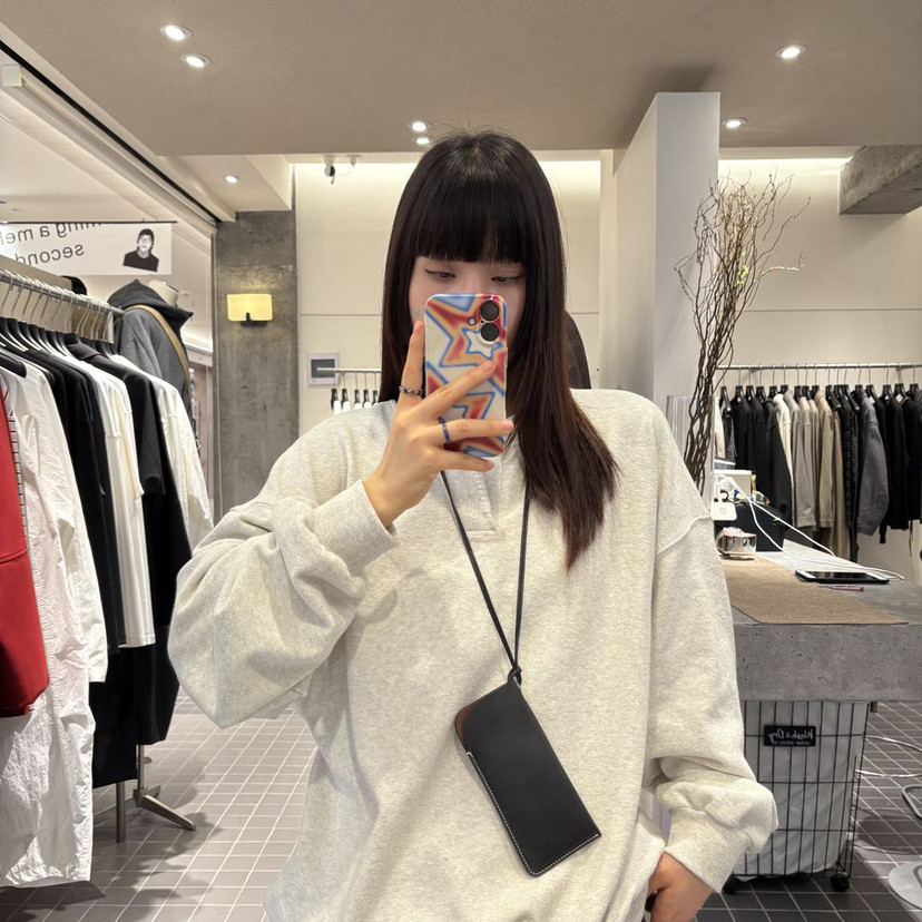 EMCS-冬上新韩系宽松圆领撞色纯色刺绣洋气卫衣253113男女同款