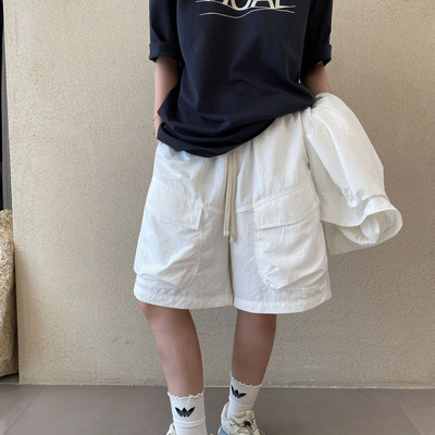 26夏新EMCS-简约松紧腰五分时尚抽绳休闲宽松短裤269210男