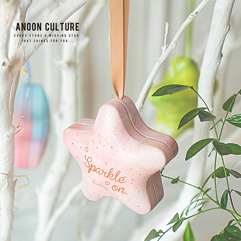 爱侬新款婚礼伴手礼盒 ins风创意星星渐变喜糖盒霞光玫瑰新款铁盒