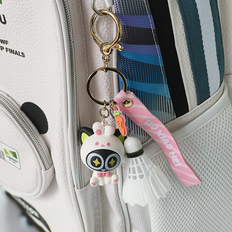 罗小黑动物系列羽毛球挂件钥匙扣 羽毛球包挂饰情侣礼物比赛奖品