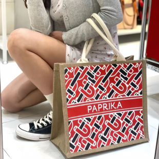 DY香港PAPRIKA黄麻环保袋女大容量单肩手提袋购物袋环保袋