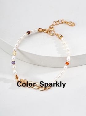 天然珍珠五帝钱招财手链女轻奢