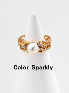 珍珠戒指女轻奢高级感气质百搭