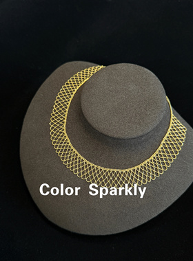 小众设计925银镀金蕾丝项链