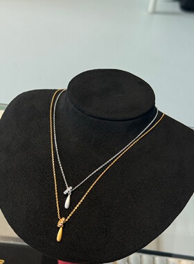 925银镀金水滴项链轻奢小众