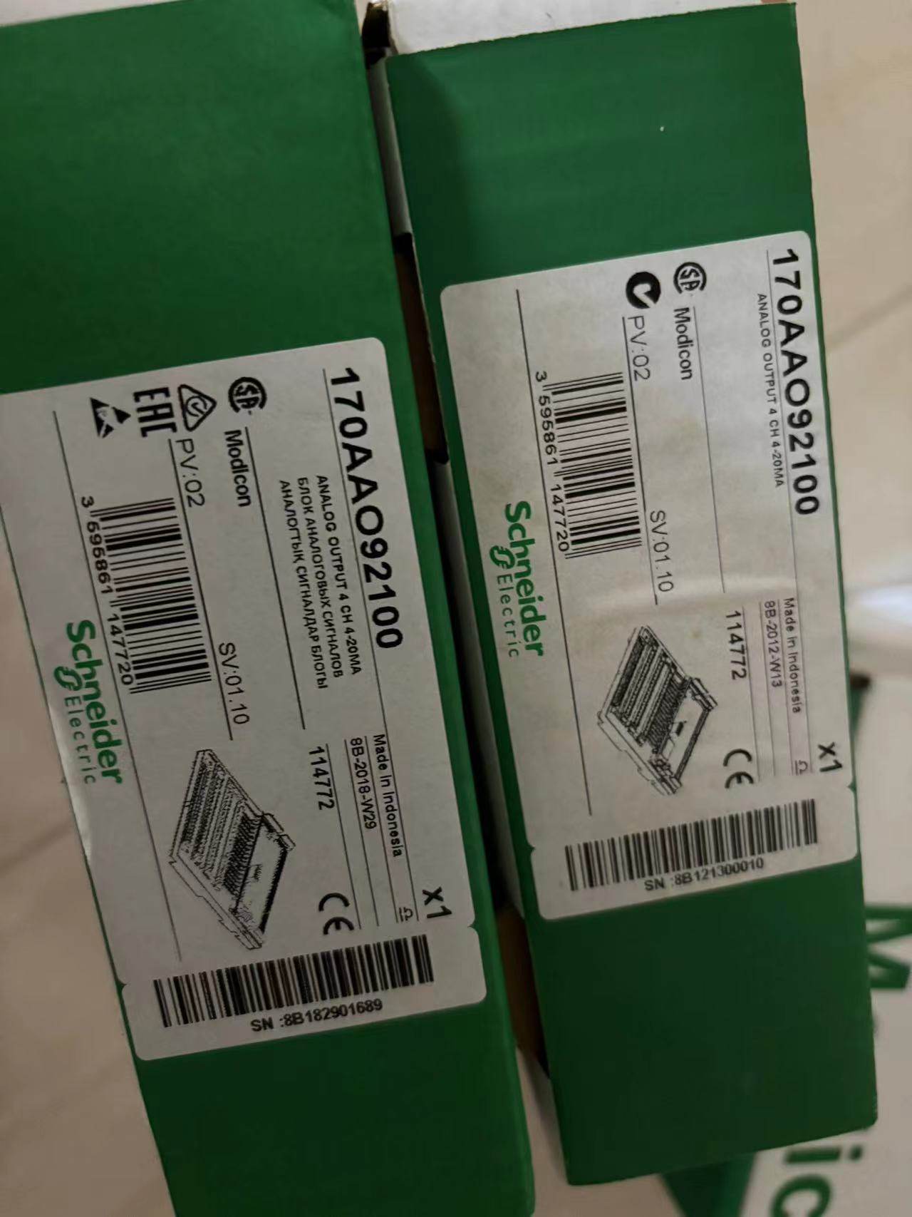 施耐德PLC模块170AAO92100