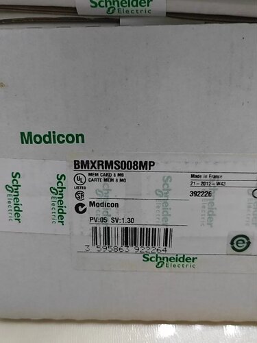 施耐德内存卡BMXRMS008MP