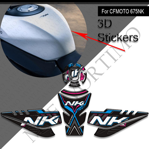 适用春风675NK 675 NK 油箱贴鱼骨贴树脂3D车身装饰贴纸2024-2025