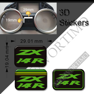 适用于川崎忍者ZX-14R ZX 14R 3D油箱贴纸徽标徽章护漆装饰拉花