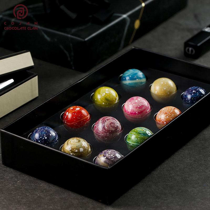 cojan可甄 手工纯脂夹心星空巧克力礼盒装情人节整颗好看的巧克力