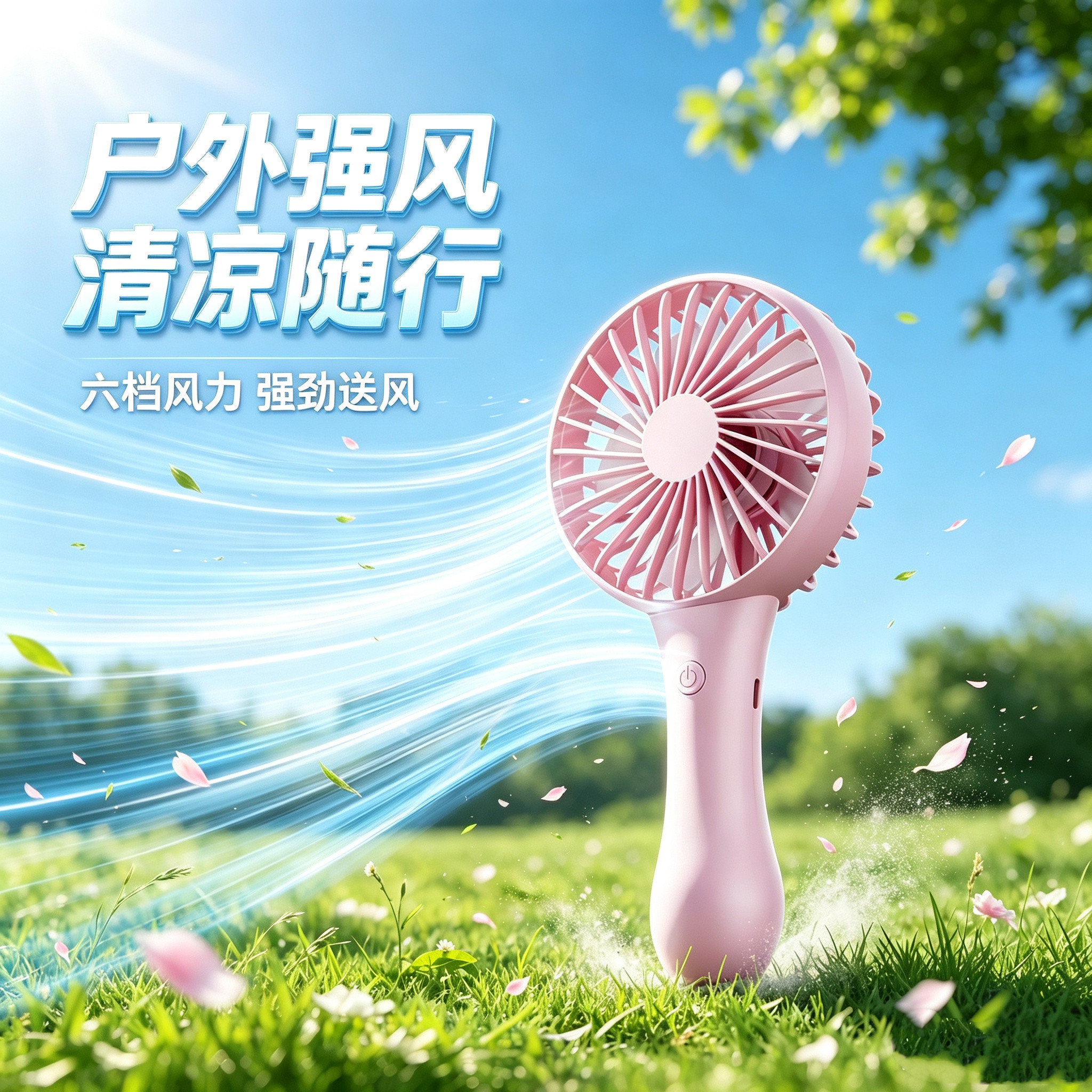 户外手持无刷航模电机Typec充电暴力强风便携快速降温迷你小风扇