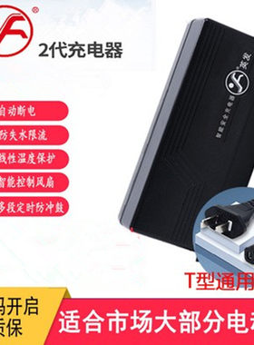 电瓶充电器英发48V60v72vT型插头
